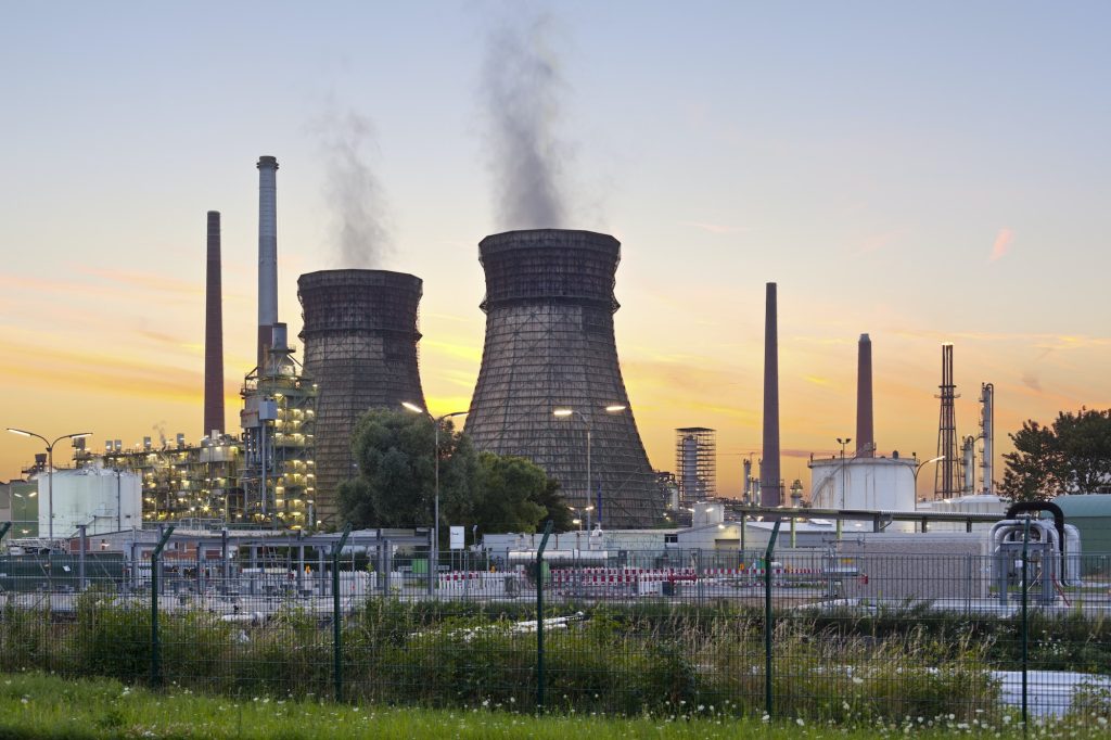 Colorful Refinery At Sunset